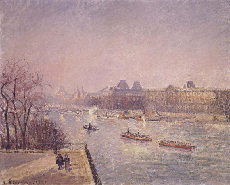 Camille Pissarro Morning,winter sunshine,frost the Pont-Neuf,the Seine,the Louvre china oil painting image